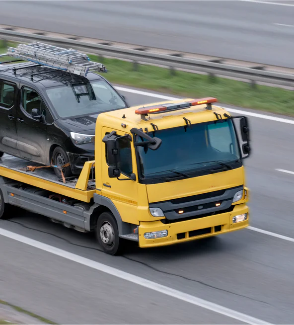 Roadside assistance tow truck operation